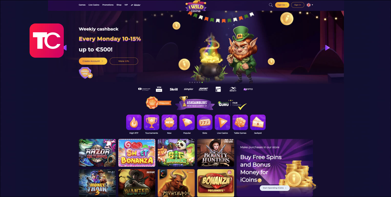 iwild casino review topcasinos