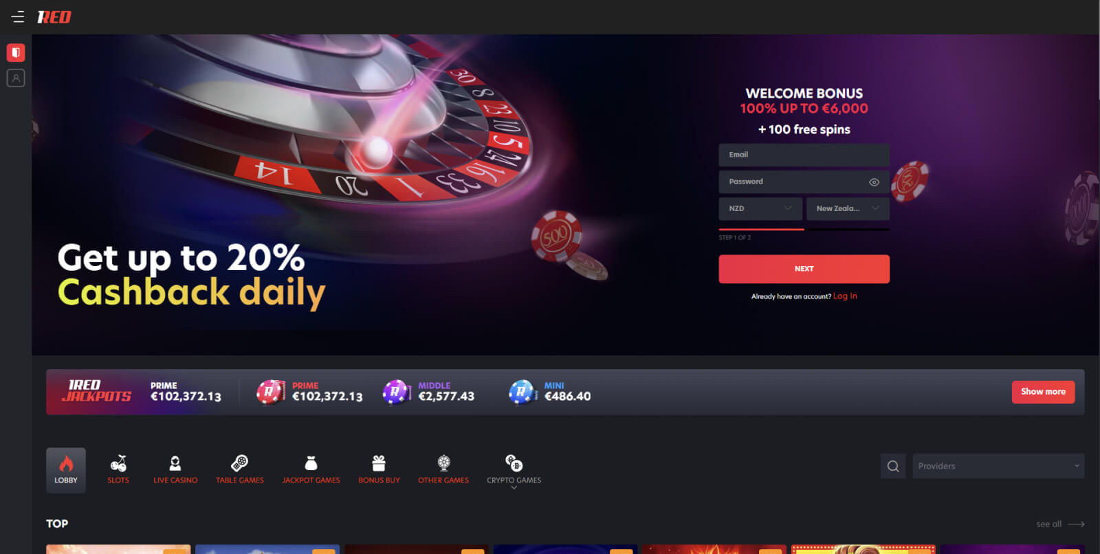 1red casino review topcasinos